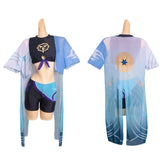 Genshin Impact Wanderer Bademode Damen Sommer 3tlg. Badeanzug